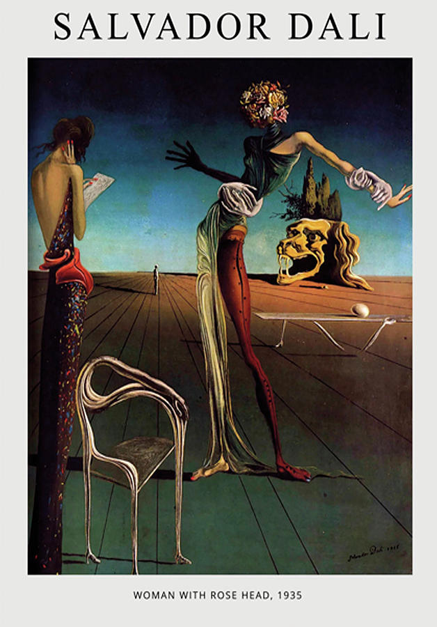 Salvador Dali Women With Rose Head 1935 Digital Art By Joshua Lopez