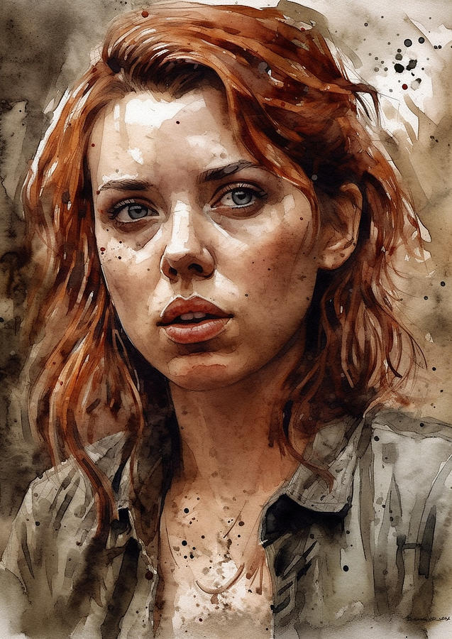 Scarlett Johansson Digital Art By Thuy Dinh Thi Fine Art America