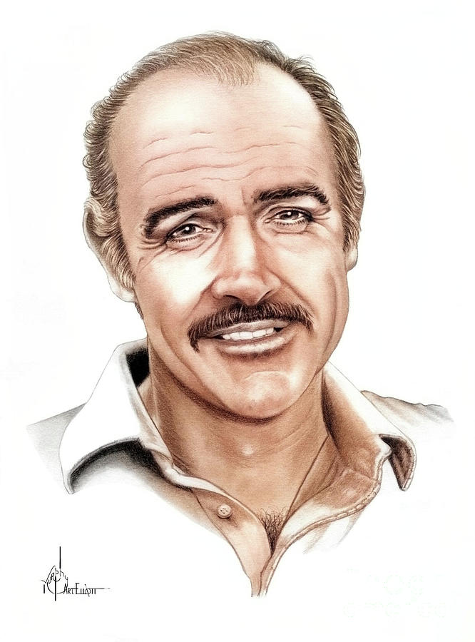 Sean Connery Drawing Drawing By Murphy Art Elliott Fine Art America