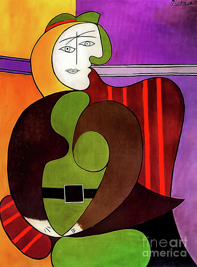 Seated Woman In A Red Armchair By Pablo Picasso Painting By Pablo