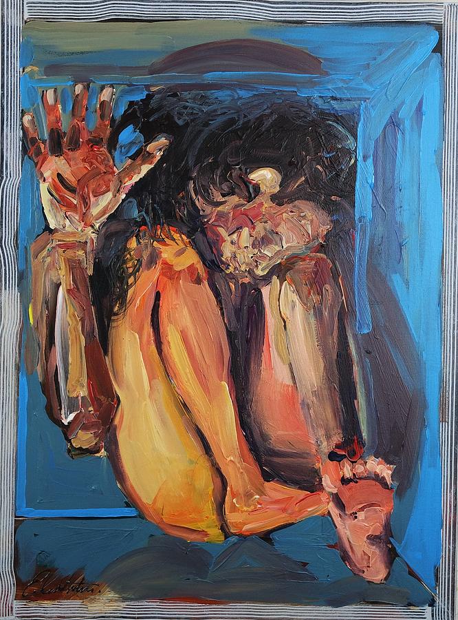 Self Isolate Nude Woman Box 538 Painting By Eraclis Aristidou Fine