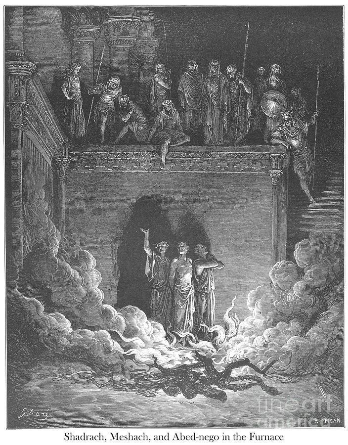 Shadrach Meshach And Abednego In The Fiery Furnace By Gustave V