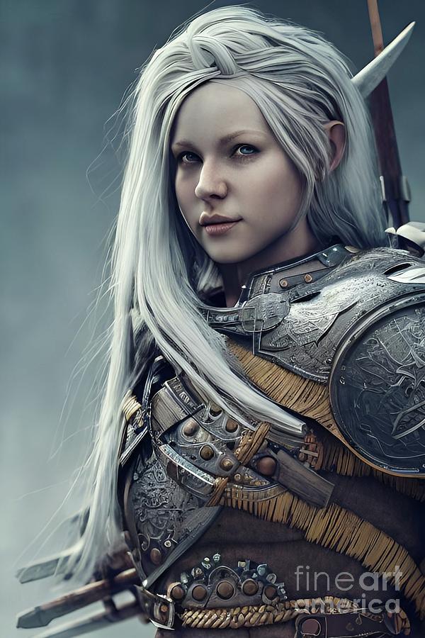 Shield Maiden In Armor Digital Art By Kandace Mell Fine Art America