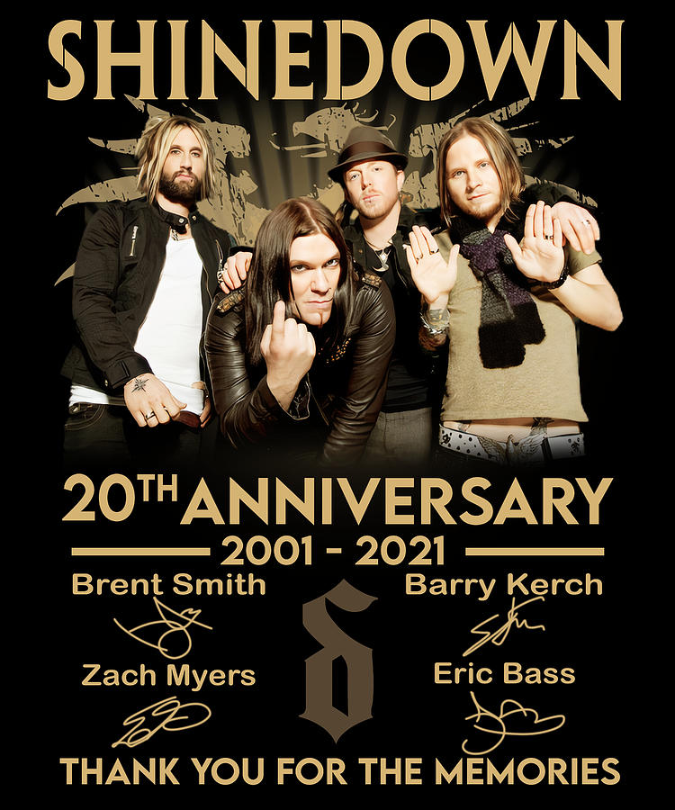 Shinedown Rock Band 20th Anniversary 2001 2021 Thank You For The