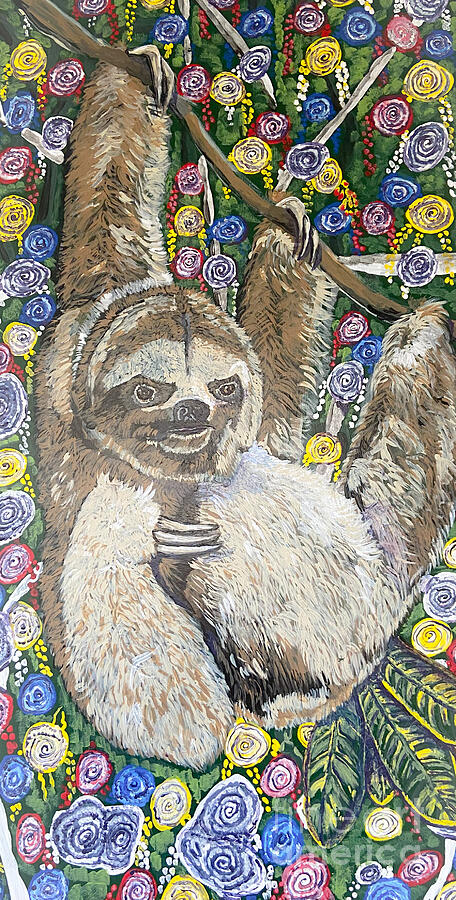 Sloth Painting By Timothy Winiarski Fine Art America