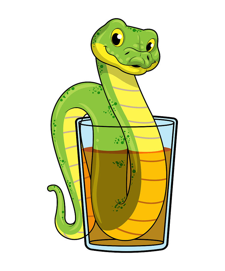 Snake With Juice Painting By Markus Schnabel Pixels