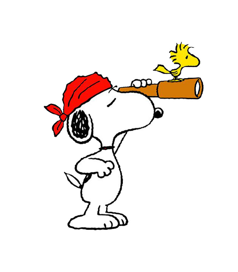 Snoopy A And Woodstock Pirate Digital Art By Fania Vindy Fine Art America