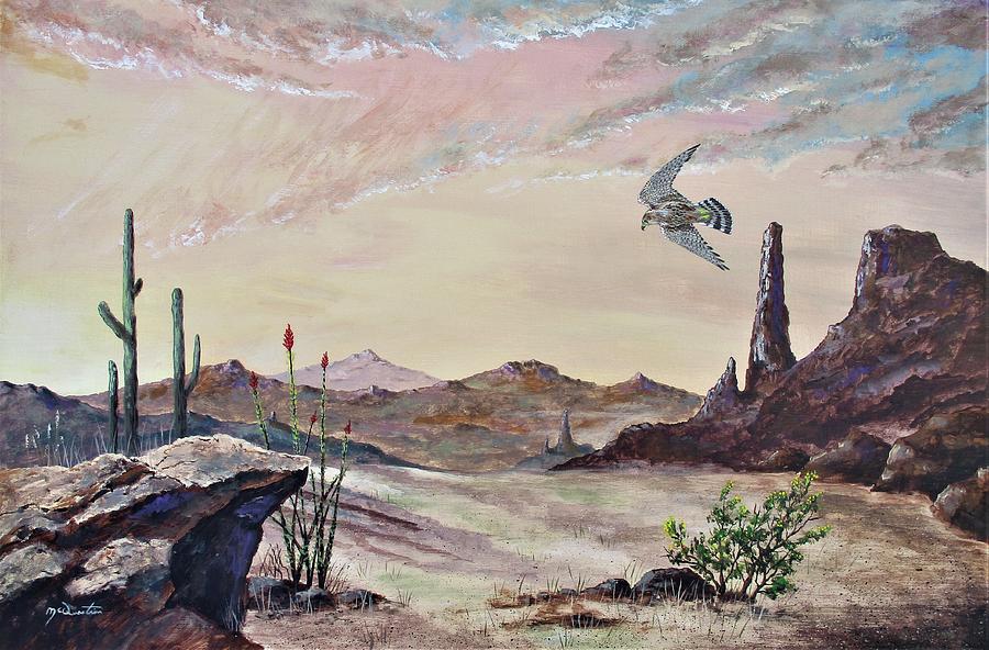 Sonoran Merlin Painting By Daniel McQuestion Fine Art America