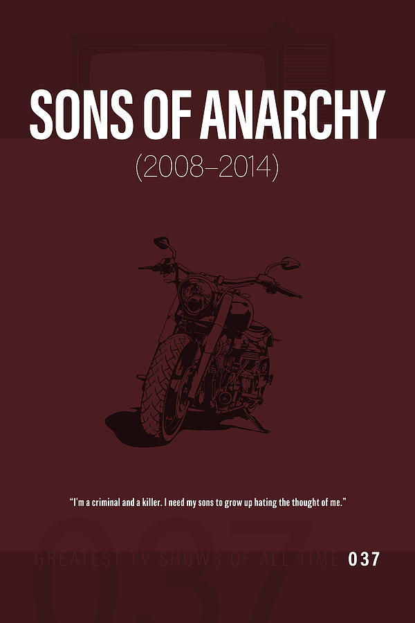 Sons Of Anarchy Tv Series Minimalist Poster Mixed Media By Design