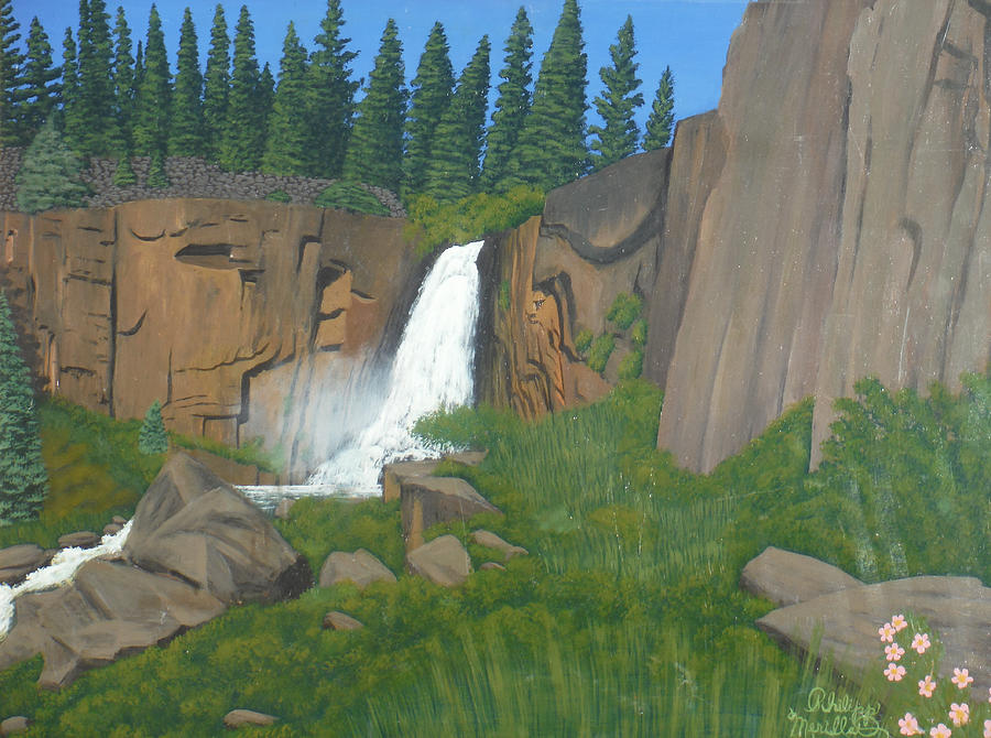 South Clear Creek Falls Painting By Philipp Merillat Fine Art America