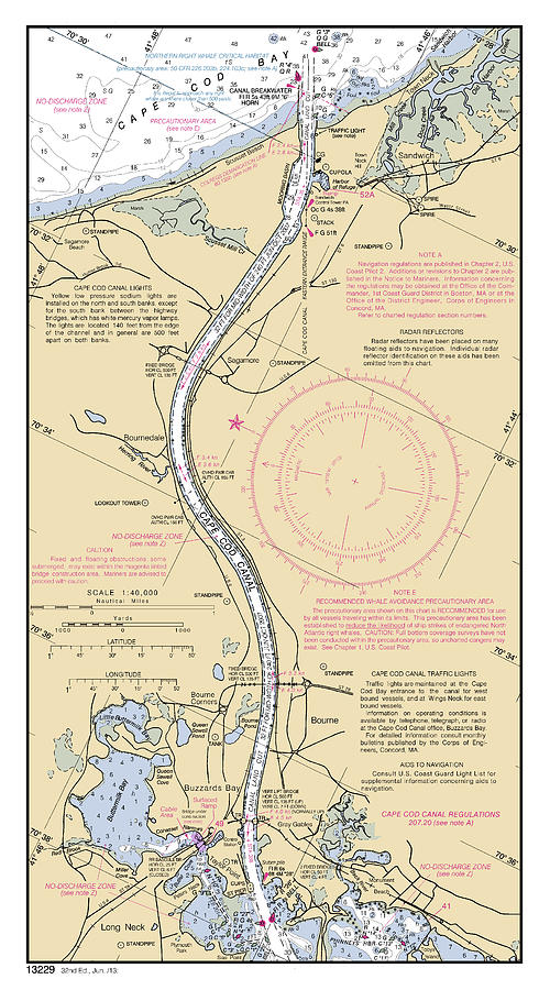 Cape Cod Canal Land Cut Massachusetts Chart Noaa Chart