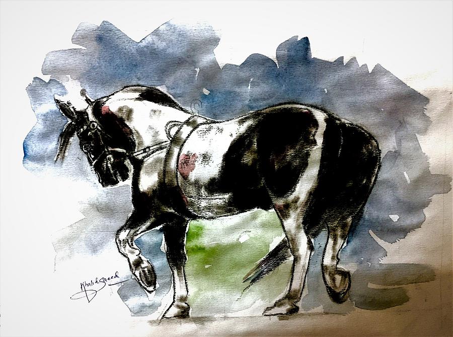 Stallions Pose Mixed Media By Khalid Saeed Pixels