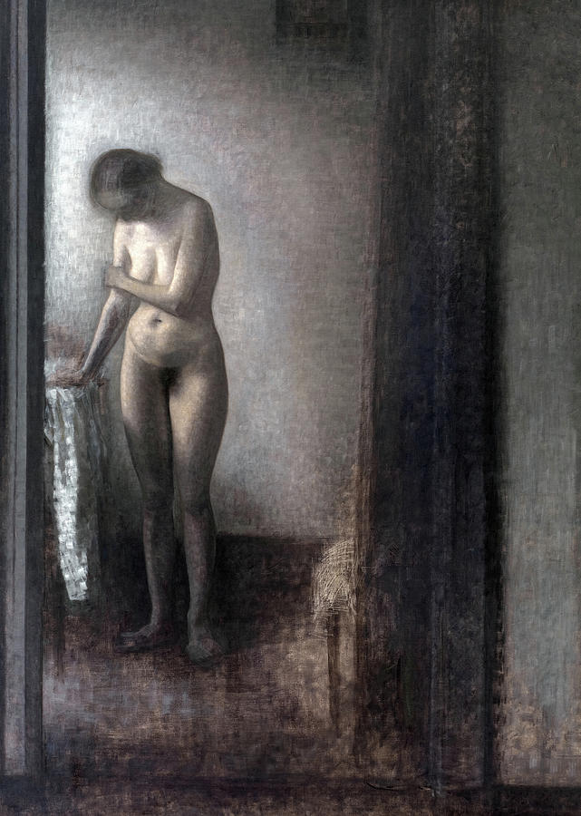 Standing Female Nude Painting By Vilhelm Hammershoi Fine