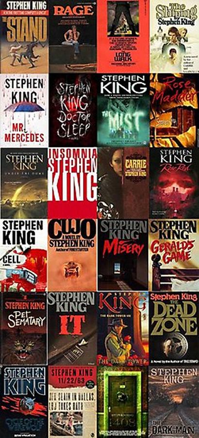 Stephen King Book Covers Poster Digital Art By Joshua Williams Fine