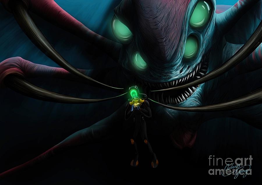 SUBNAUTICA GAME FANART Reaper Leviathan Painting By Gary Ian Pixels