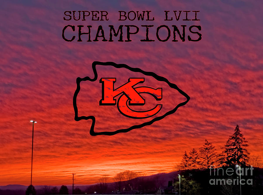 Super Bowl Lvii Champions Kansas City Chiefs Vivid Sunset Digital Art