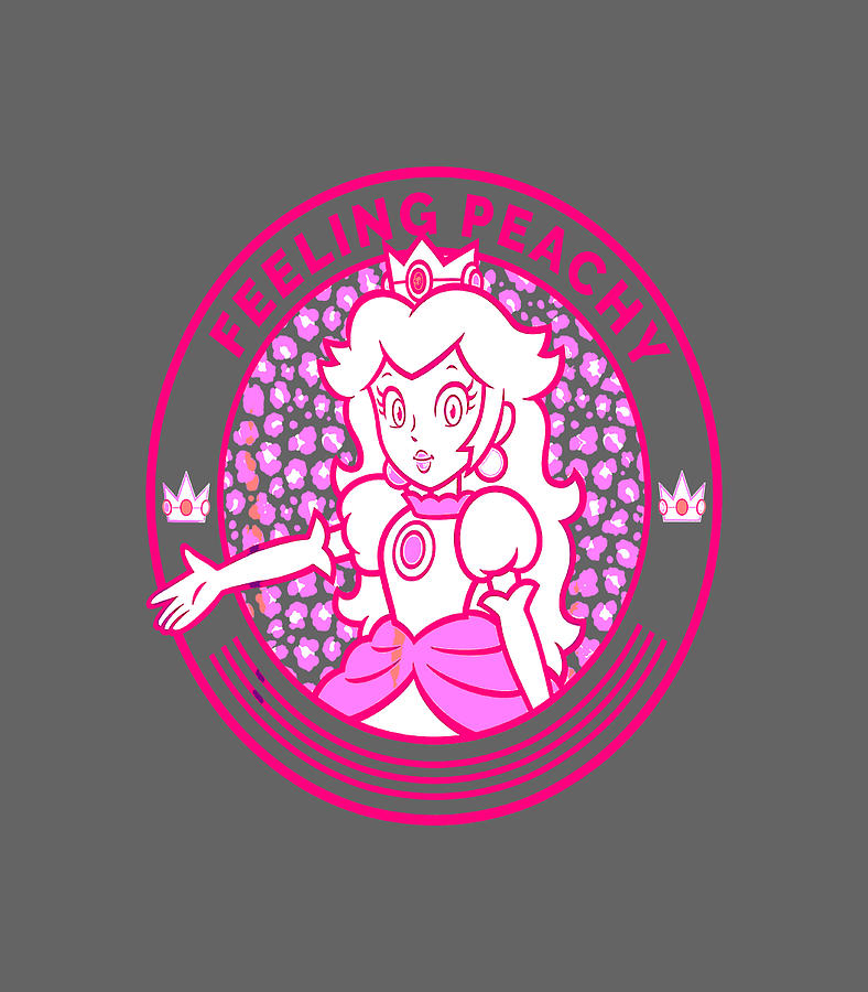 Super Mario Princess Peach Feeling Peachy Cheetah Print Digital Art By