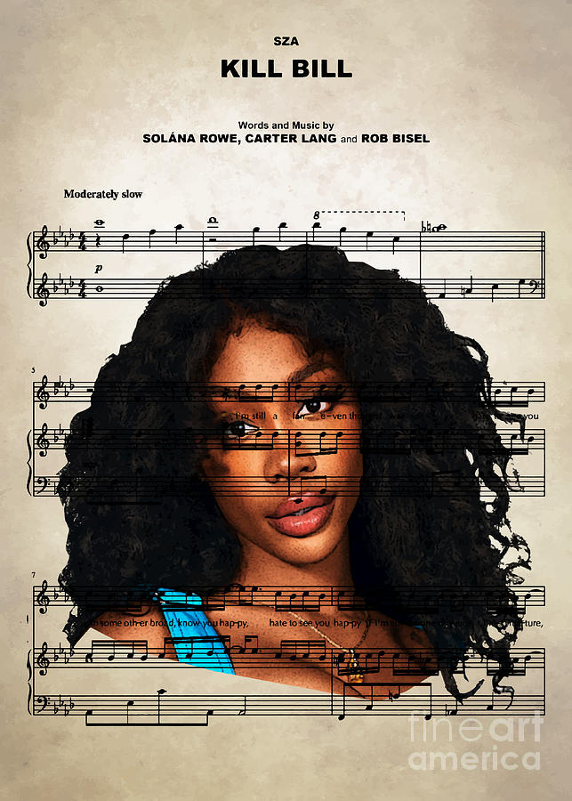 SZA Kill Bill Digital Art By Bo Kev Pixels