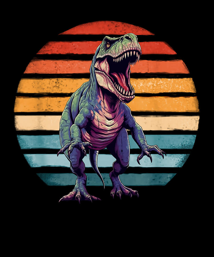 T Rex Dinosaur Dino Paleontologist Paleontology Prehistoric Digital Art