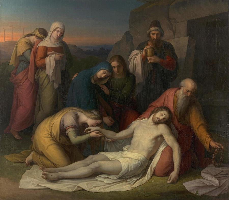 The Entombment Of Christ Painting By Gustav Jager Pixels