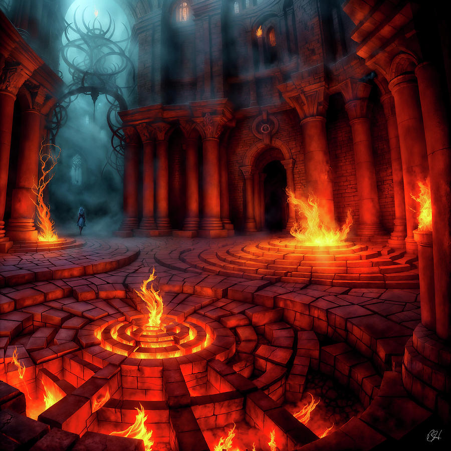 The Labyrinth Of Hell Digital Art By Bryce Haymond Fine Art America