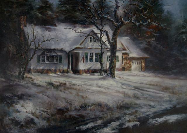 The Old Teachers House In Mt Shasta Painting By Stefan Baumann Fine