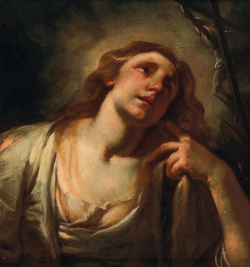 The Penitent Mary Magdalene Painting By Gioacchino Assereto Italian