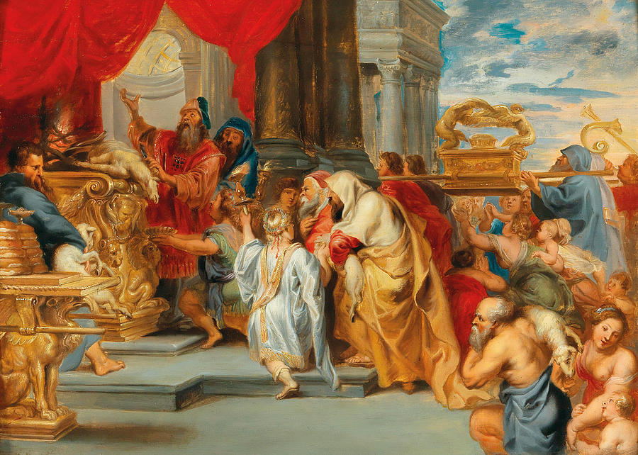 The Sacrifice Of The Old Covenant Painting By Studio Of Peter Paul