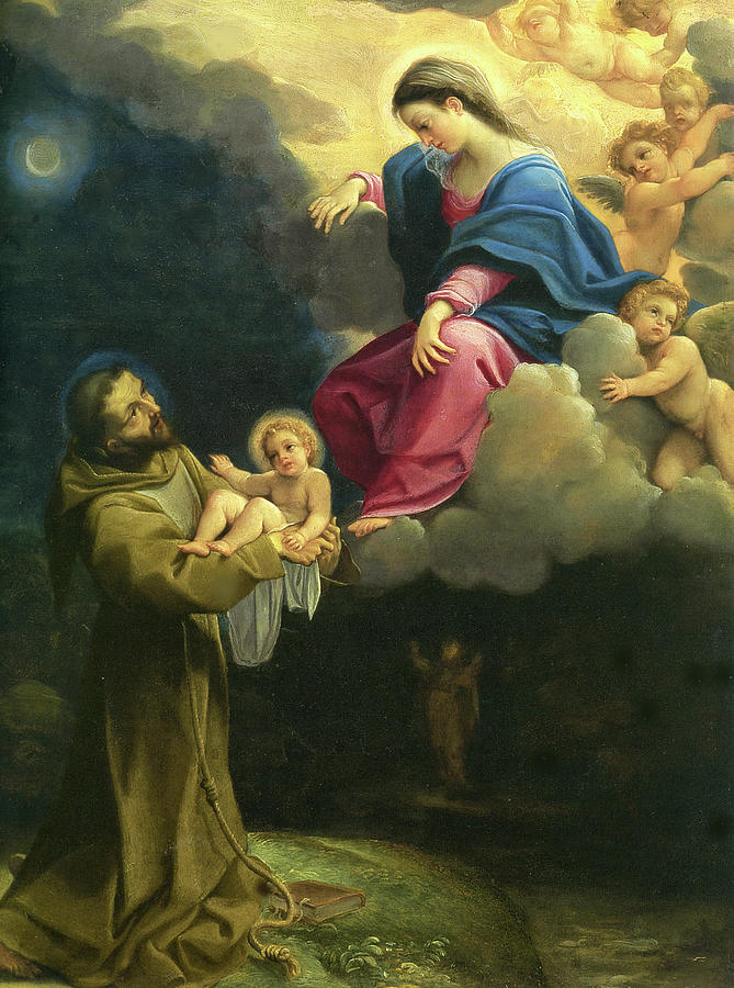 The Vision Of Saint Francis Painting By Carracci Ludovico Fine Art