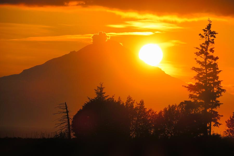 The Volcanic Sunset Photograph By Spacewalk Fine Art America