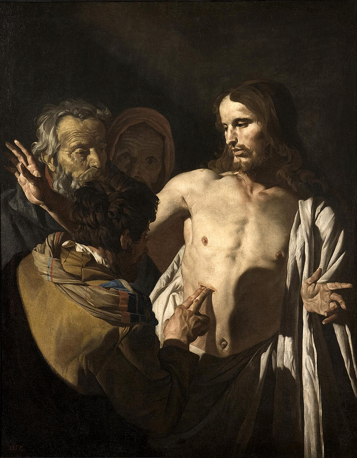 Thomas Touching The Wound In Christ S Side Painting By Matthias Stom