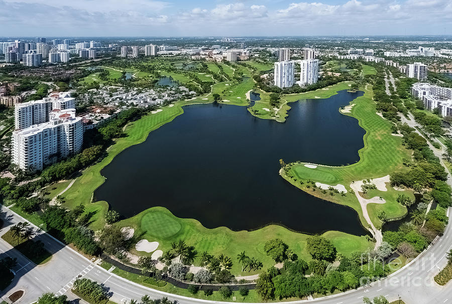 Turnberry Isle Country Club Golf Course Aerial View Photograph By David