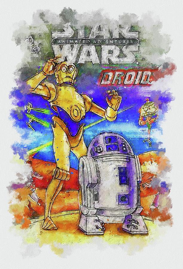 TV Show Star Wars Droids R2 D2 C 3PO Digital Art By Garett Harold