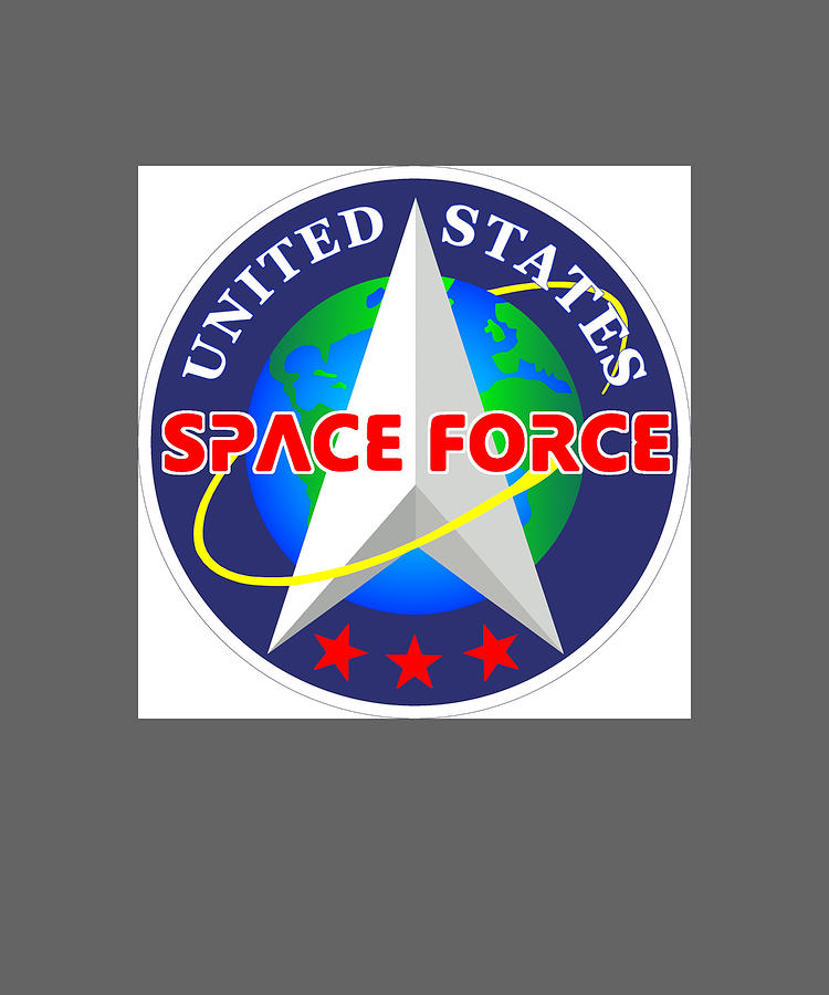 United States Space Force Ussf Poster Red Painting By Lee Jake Fine