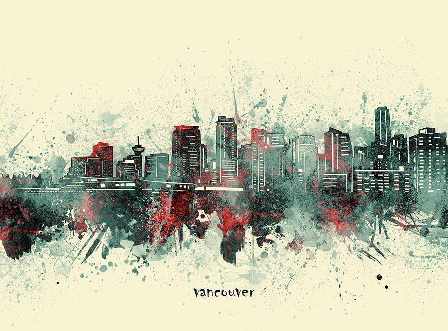 Vancouver Skyline Artistic V Digital Art By Bekim M Fine Art America