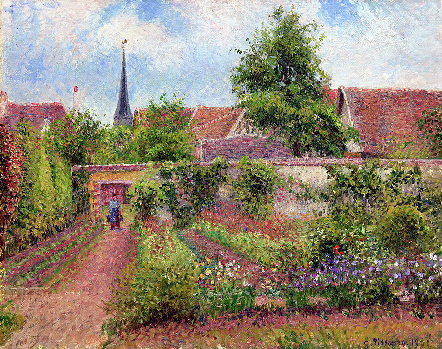 Vegetable Garden In Eragny Painting By Camille Pissarro Fine Art America