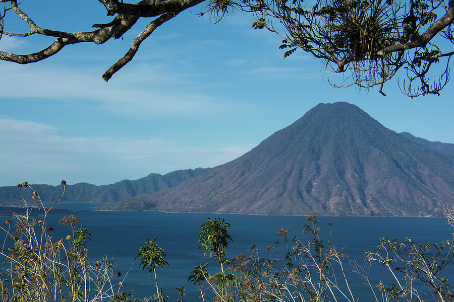 View Of Volcano Toliman From Across The Lake Photograph By Brigitta