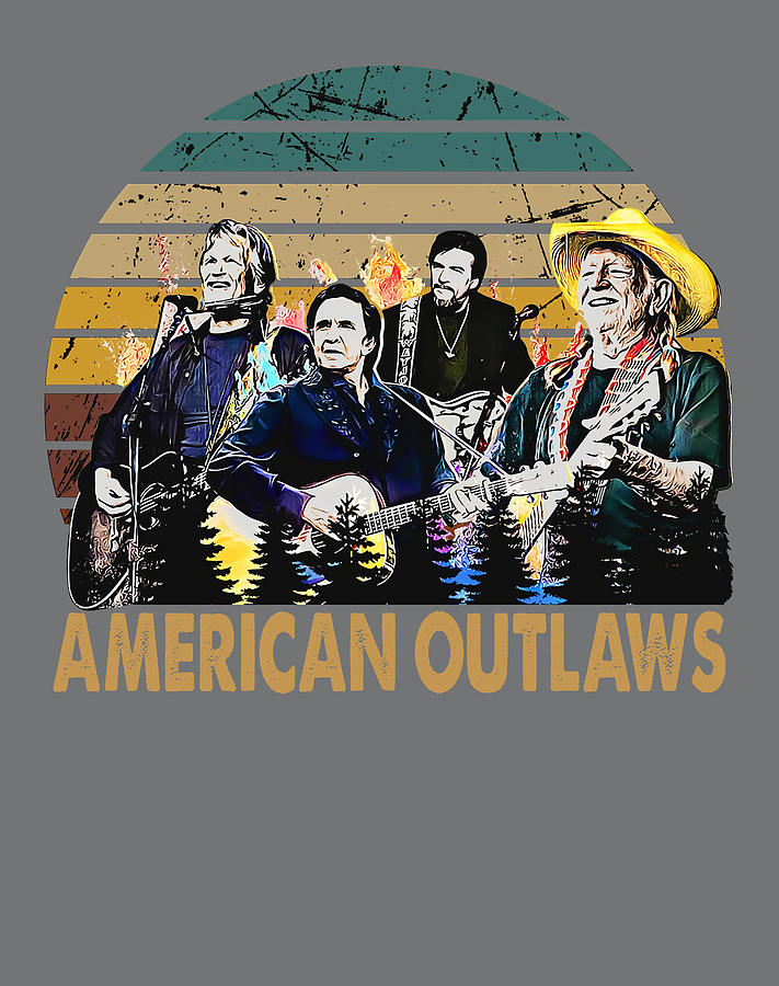 Vintage American Outlaws The Highwaymen Band 35 Years Anniversary Gift