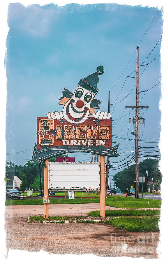 Vintage Circus Drive In Sign Photograph By Colleen Kammerer