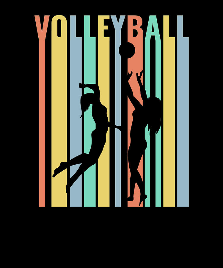 Volleyball Beachvolleyball Retro Digital Art By Britta Zehm Fine Art