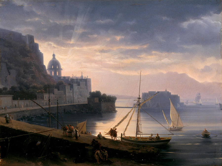 Vue Du Ch Teau De L Oeuf Naples Painting By Lancelot Th Odore Turpin De