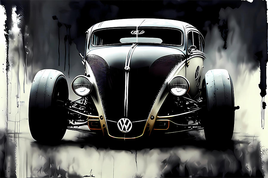 Vw Beetle Hot Rod Digital Art By Art Of Speed Fine Art America