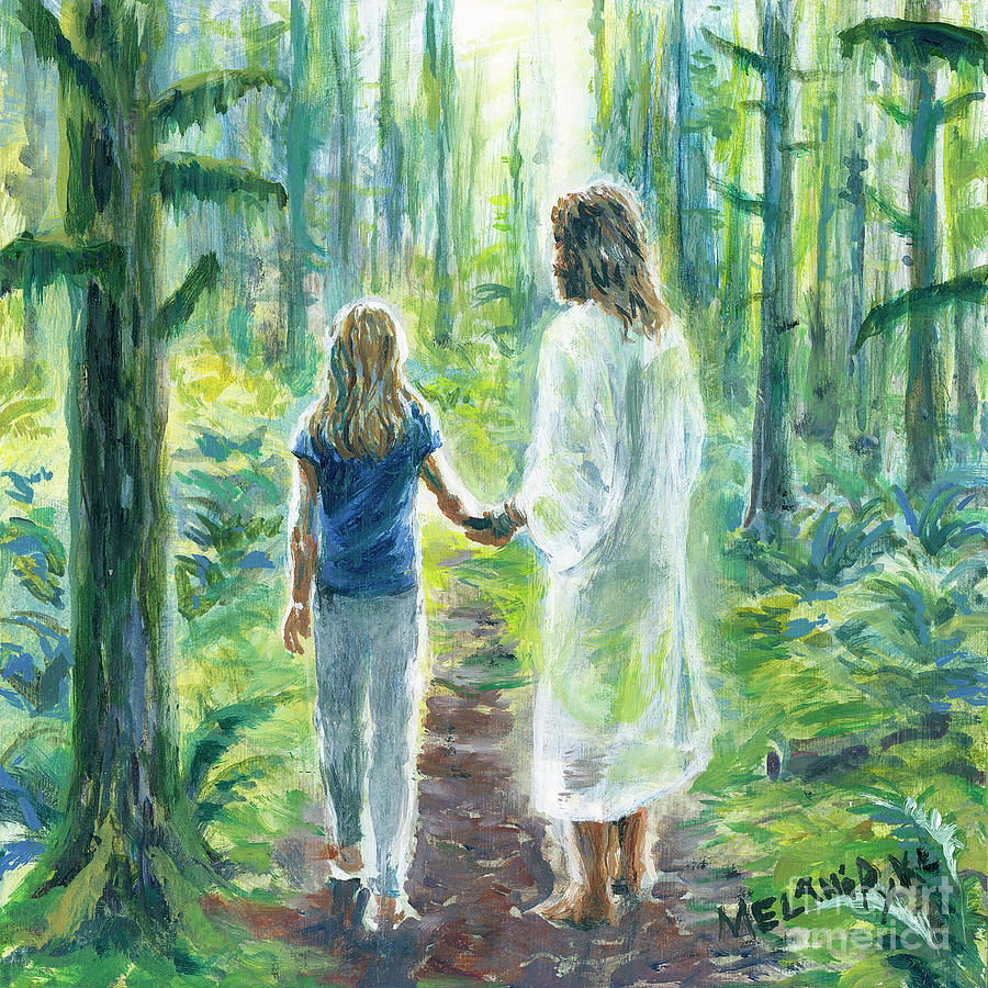 Walking With Jesus Ii Painting By Melani Pyke Fine Art America