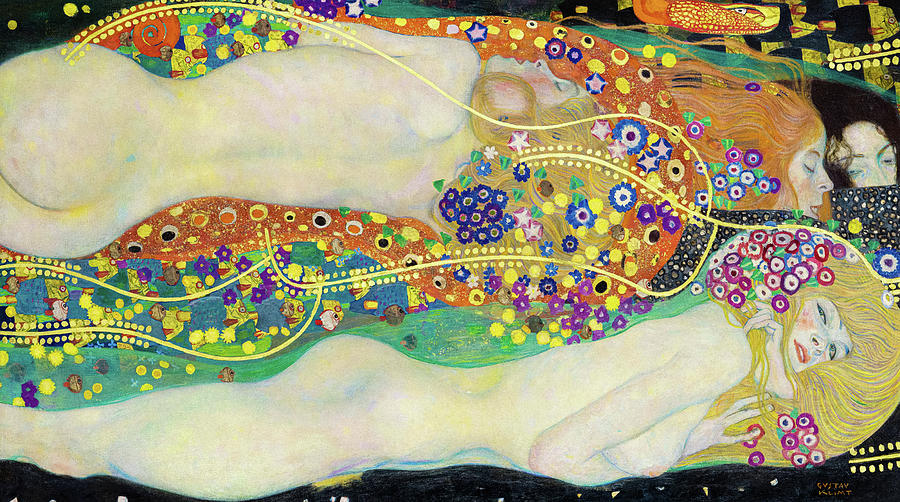 Water Serpents II 1904 Painting By Gustav Klimt Fine Art America