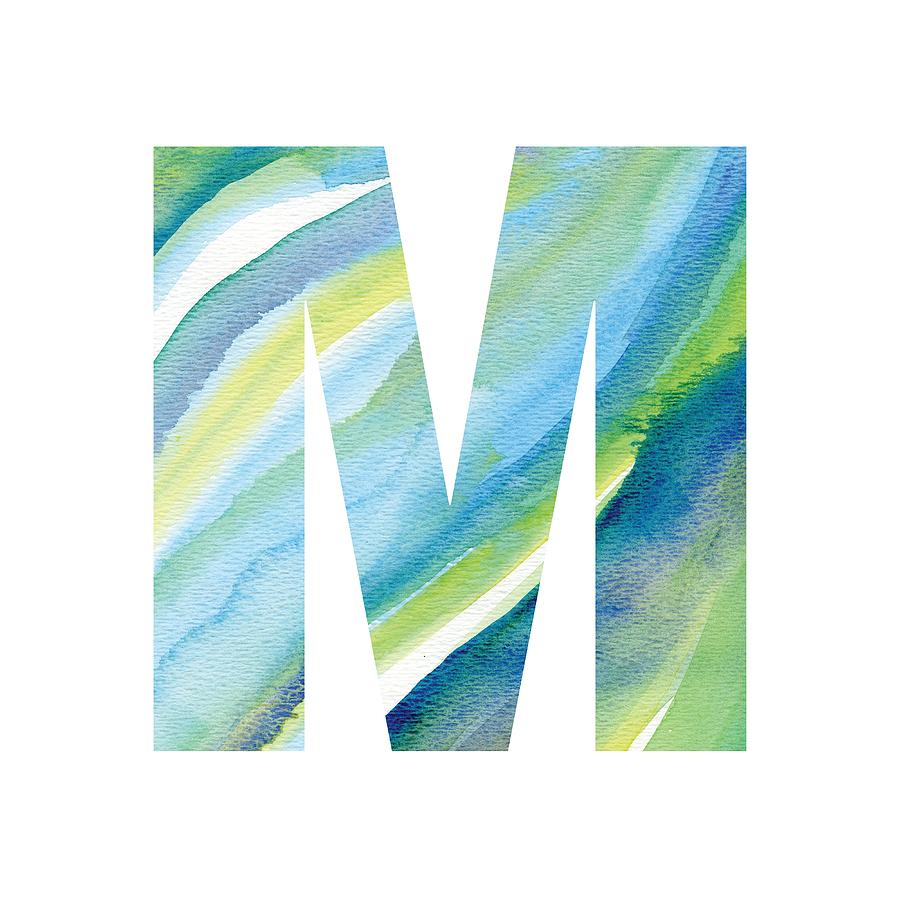 Watercolor Letter M Painting By Susan Porter Fine Art America