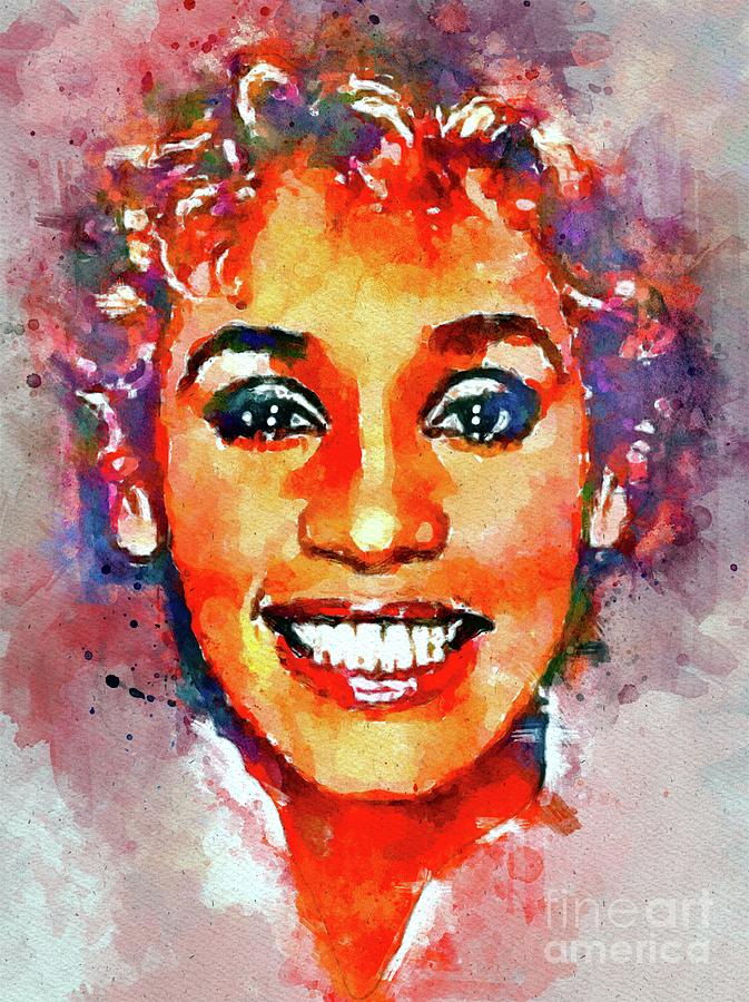 Watercolor Whitney Portrait Mixed Media By Daniel Janda Fine Art America