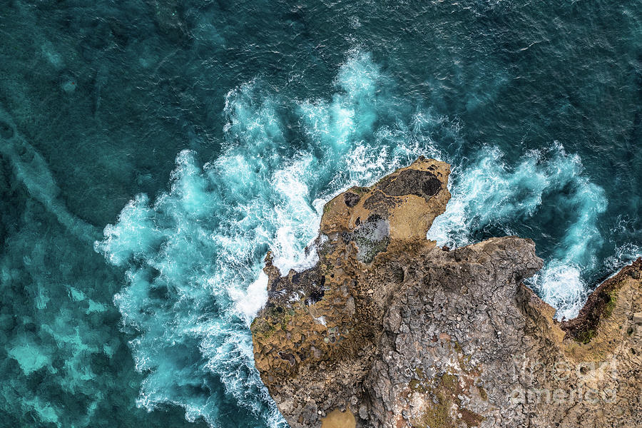 Waves Crashing In Nusa Lembongan Island In Bali In Indonesia Photograph