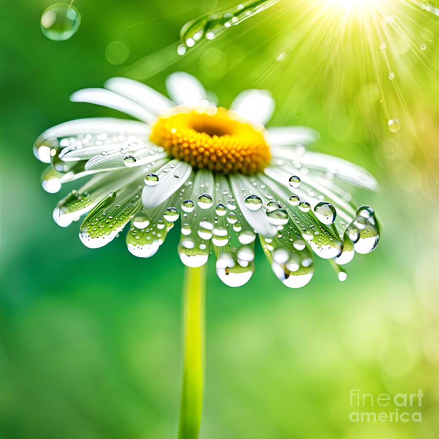 Wet Daisy Photograph By Maria Dryfhout Fine Art America