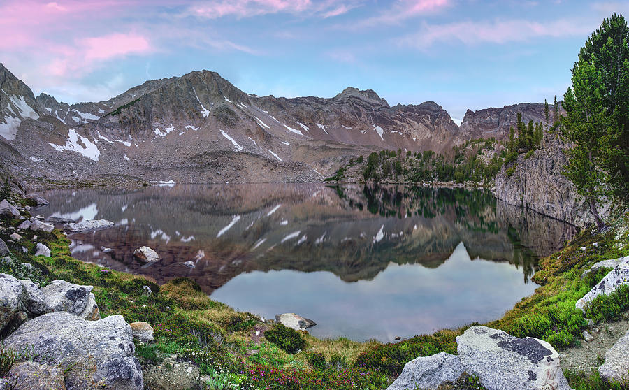 White Cloud Wilderness Idaho Pink Photograph By Leland D Howard Fine