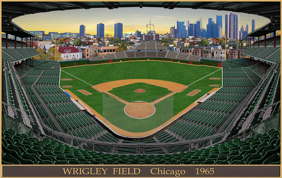 Wrigley Field 1965 Digital Art By Gary Grigsby